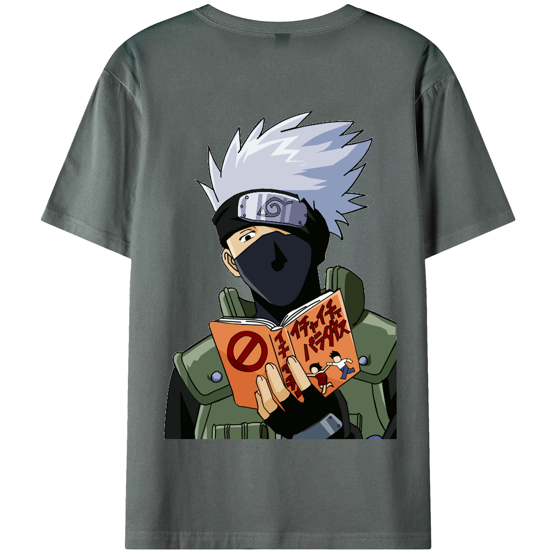 （画像用） NARUTO -ナルト- はたけ カカシ Hatake Kakashi 綿100％半袖Tシャツ（背面プリント）